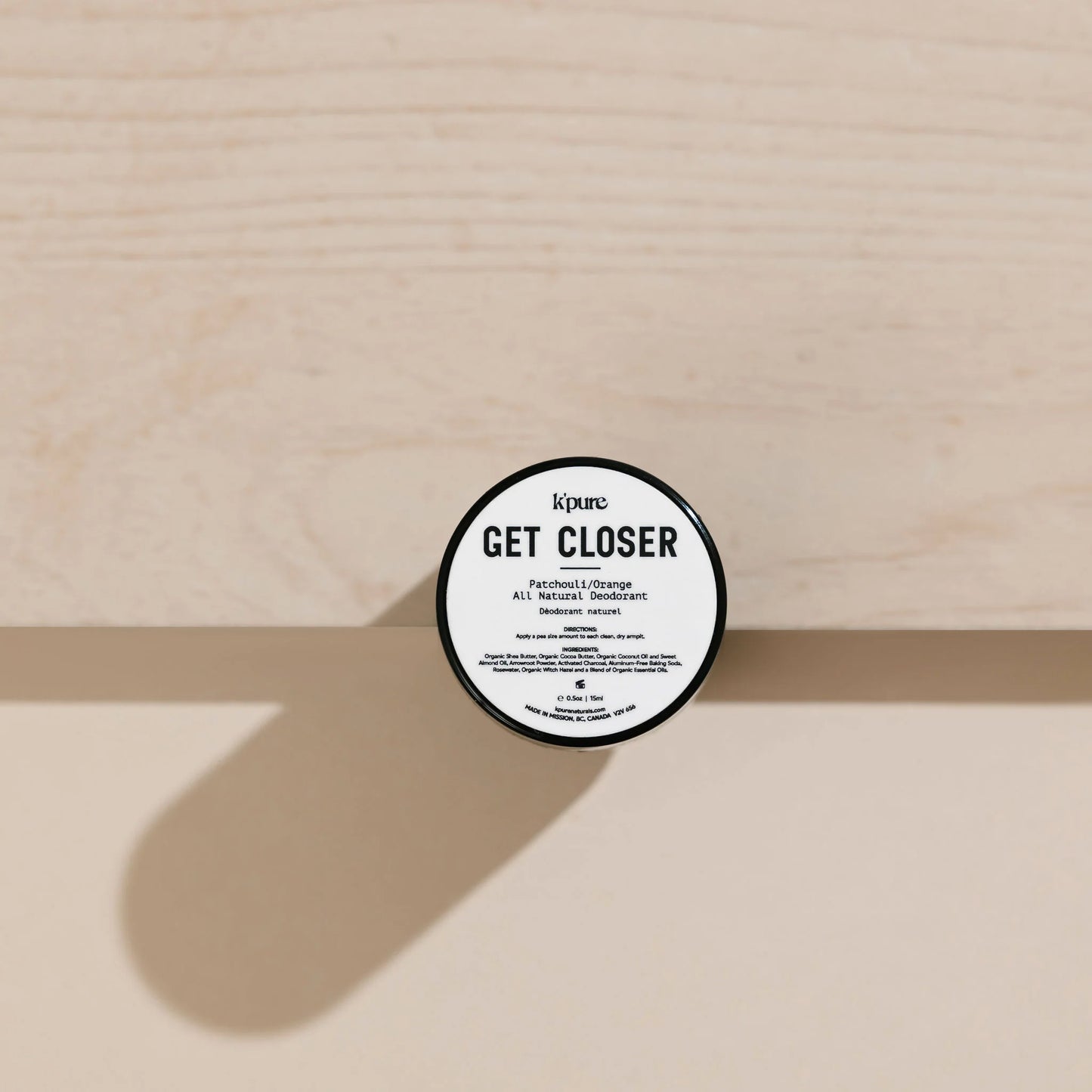 K'Pure Get Closer All Natural Deodorant