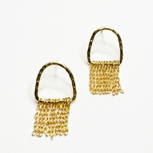 Bambu Kinsley Drop Chain Stud Earrings