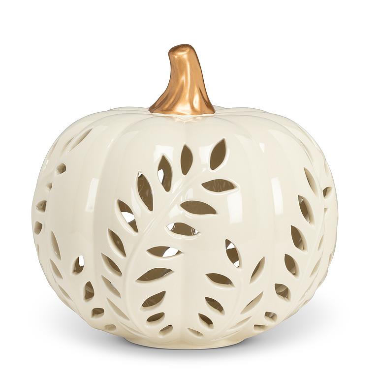 Ceramic Carved Out Pumpkin