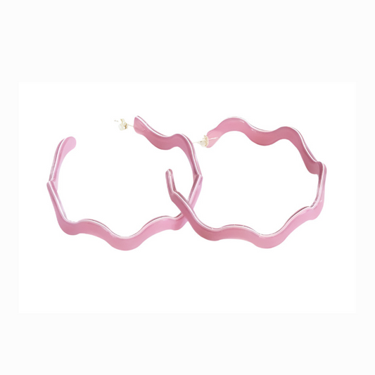 Large Squiggle Hoop Earrings