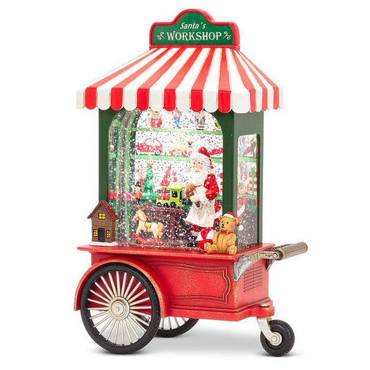 Glitter LED Lantern - Santa's Workshop Cart