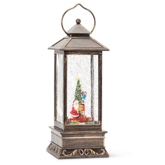 Glitter LED Lantern - Santa & Train