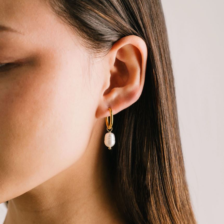 Lover's Tempo Oceane Pearl Hoop Earrings