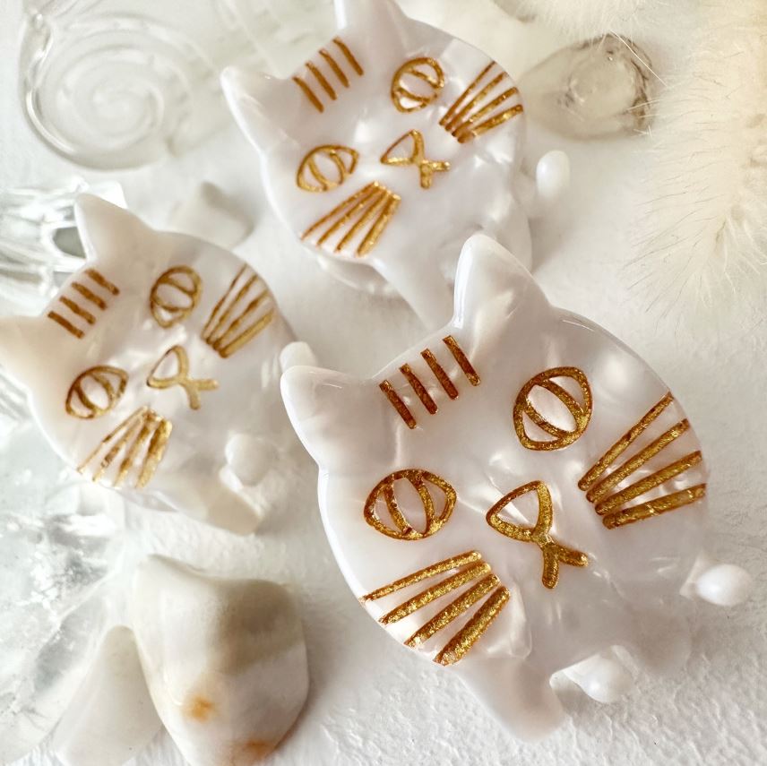 Cat Face Mini Claw Clips