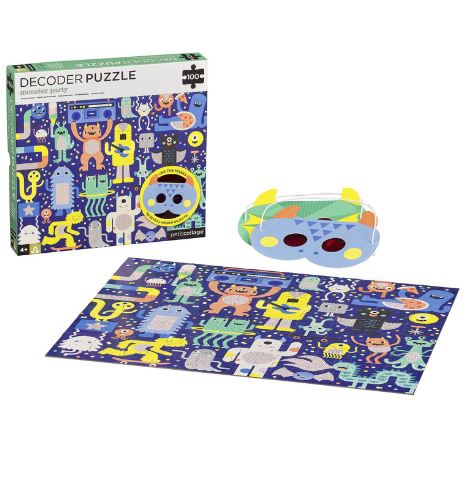 Monster Party Decoder 100 Piece Puzzle