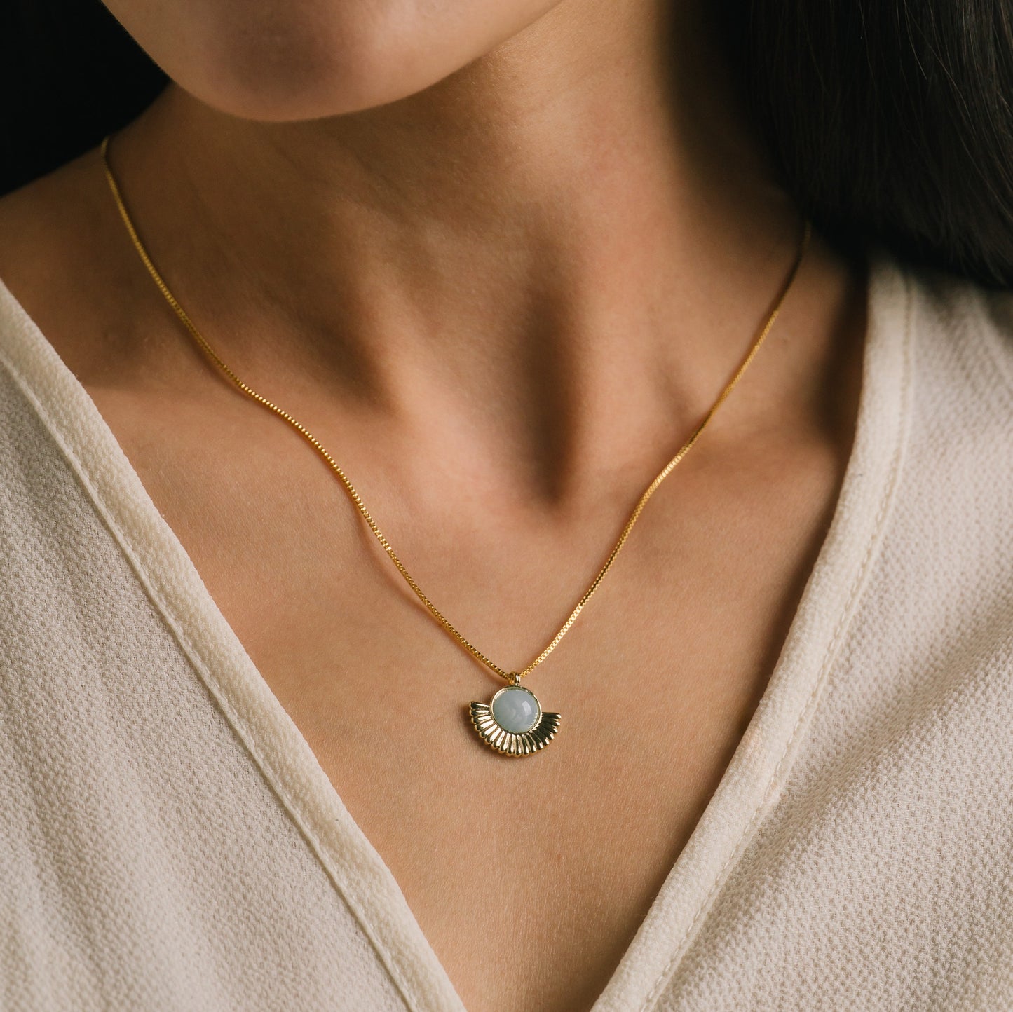 Moonpetal Pendant Necklace