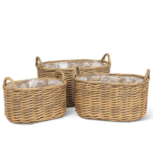 Oval Baskets with Handles