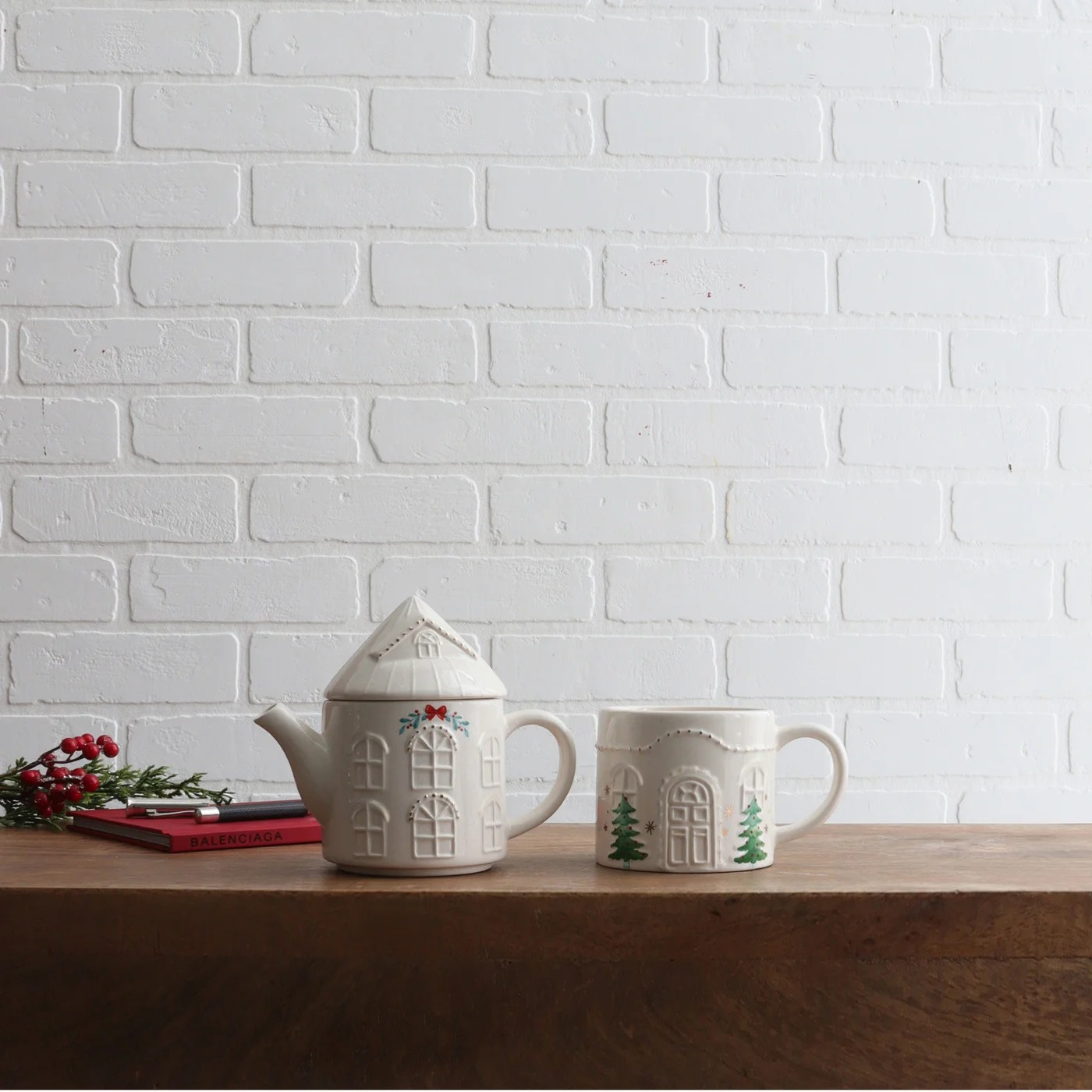 House Stacked Teapot and Mug