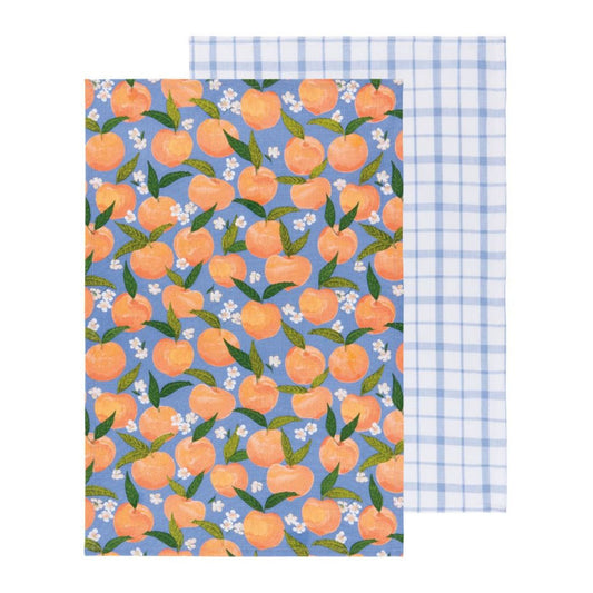 Peaches Tea Towel Set/2