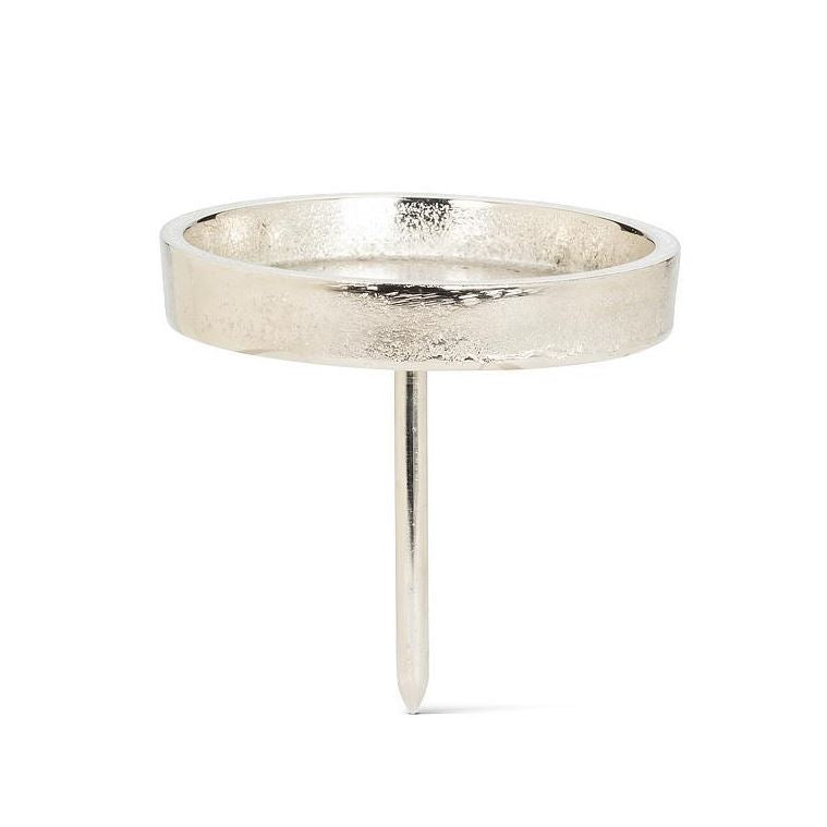 Pillar Holder on Stake - Silver