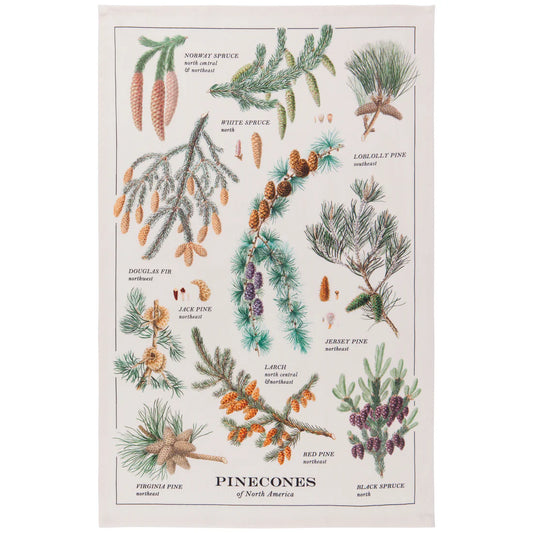 Winter Pinecone Tea Towel