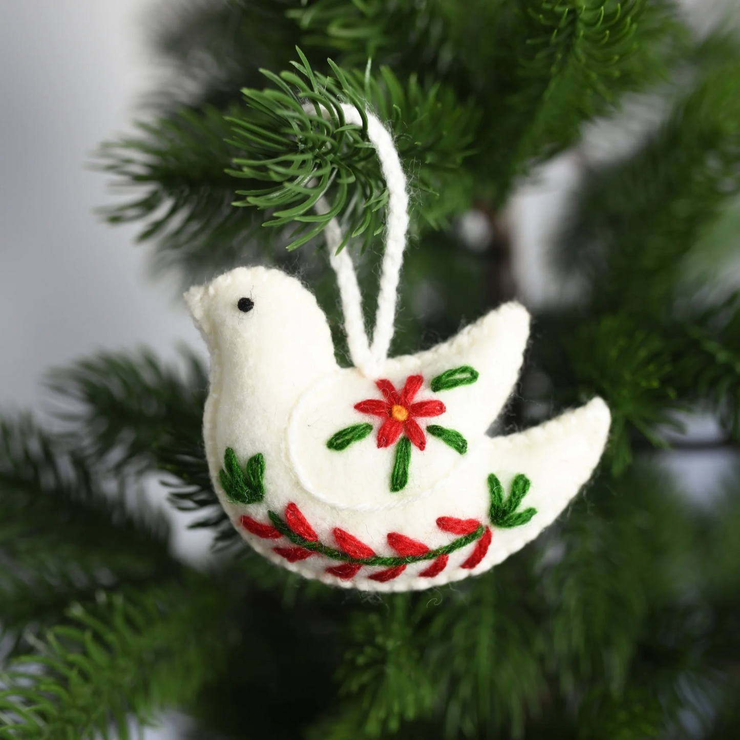 Hand-Embroidered Felt Ornaments