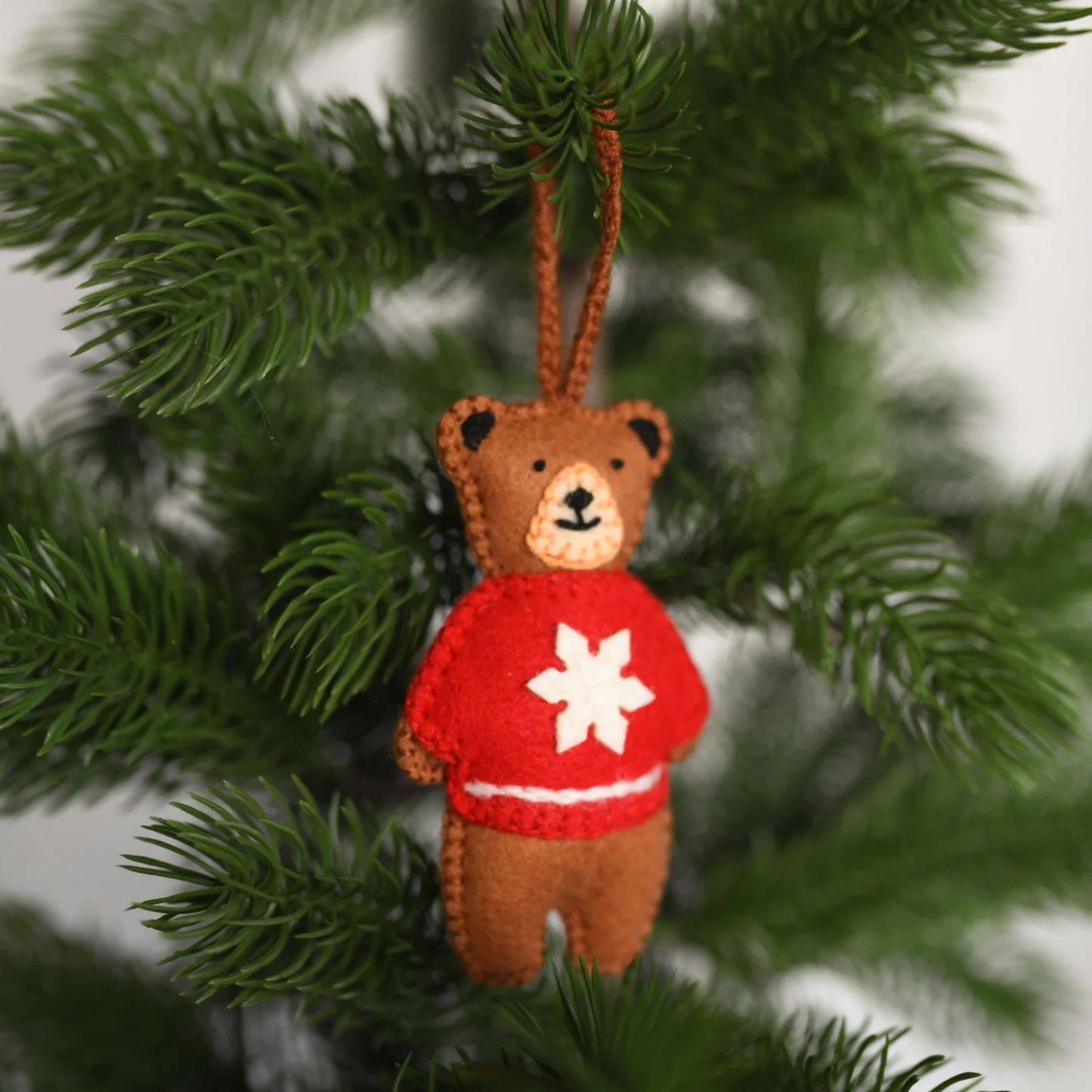 Hand-Embroidered Felt Ornaments