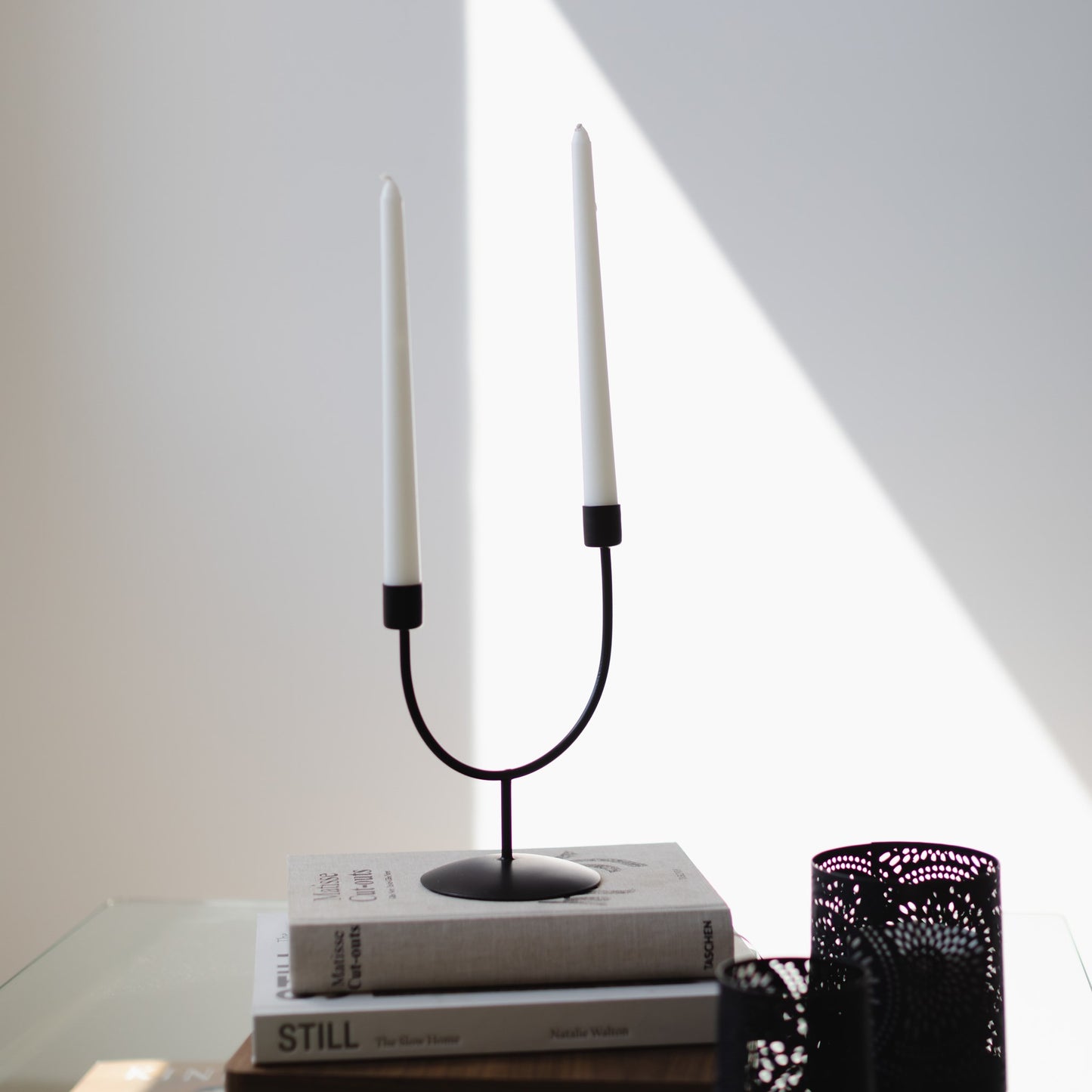 Asymmetrical Taper Candle Holder