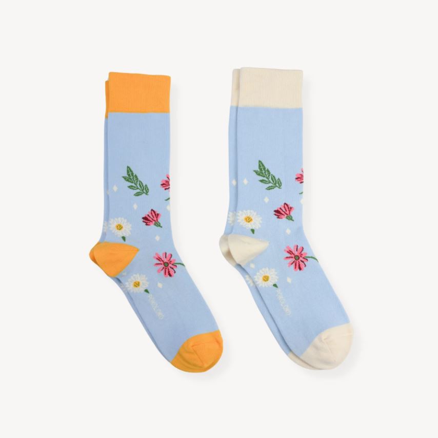 Pima Cotton Botanical Socks - 2 Pack