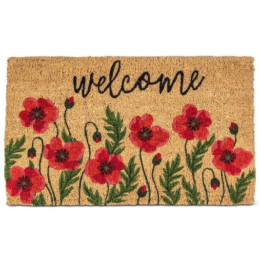 Poppies Welcome Doormat