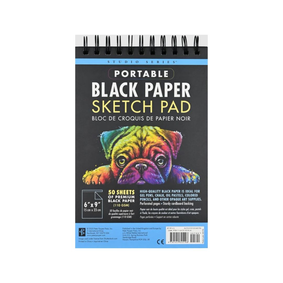 Portable Black Paper Sketch Pad