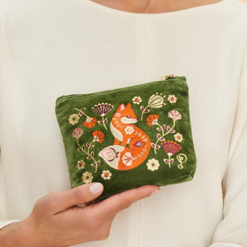 Velvet Embroidered Pouches