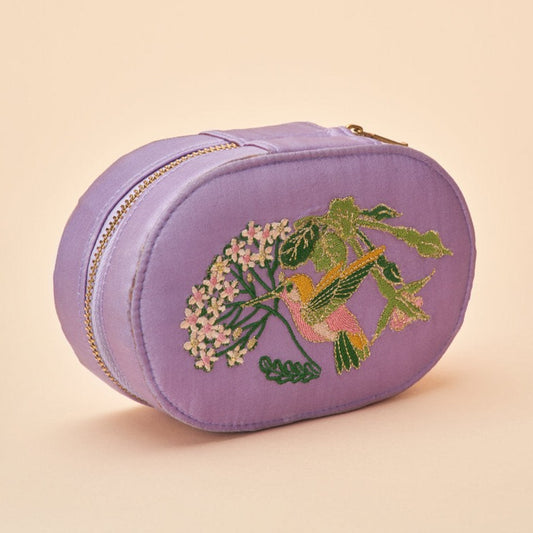 Lavender Hummingbird Jewellery Box