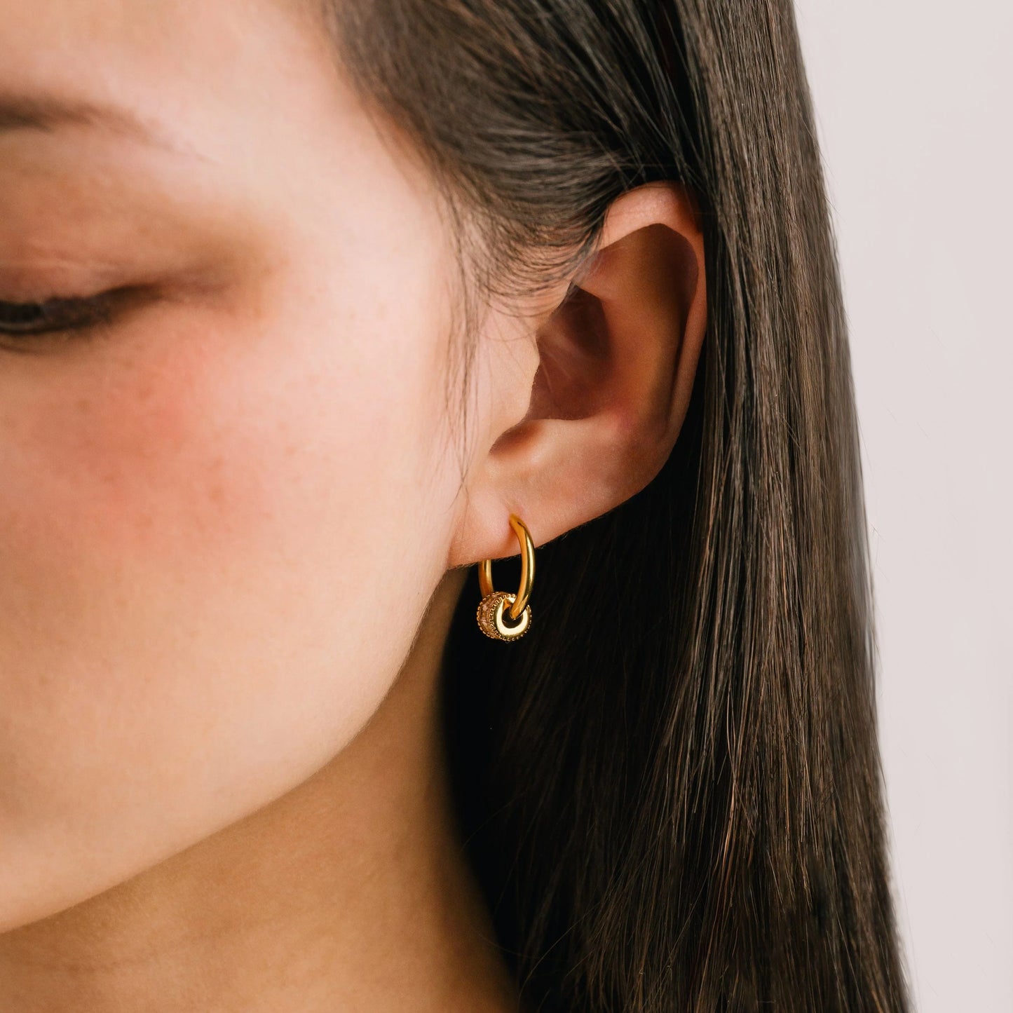 Lover's Tempo Prism Charm Hoop Earrings