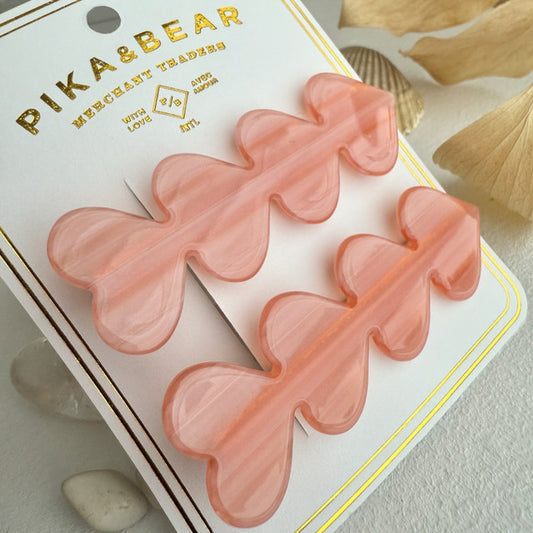 Heart Duckbill Hairclips - Set of 2