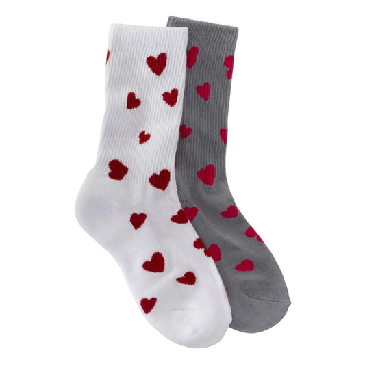 Rib Heart Short Socks