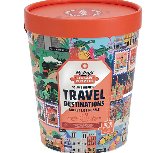 50 Awe-Inspiring Travel Destinations Bucket List 1000-Piece Puzzle