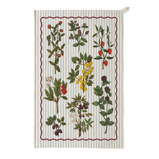 Organic Cotton Tea Towel - Festival of Fruits