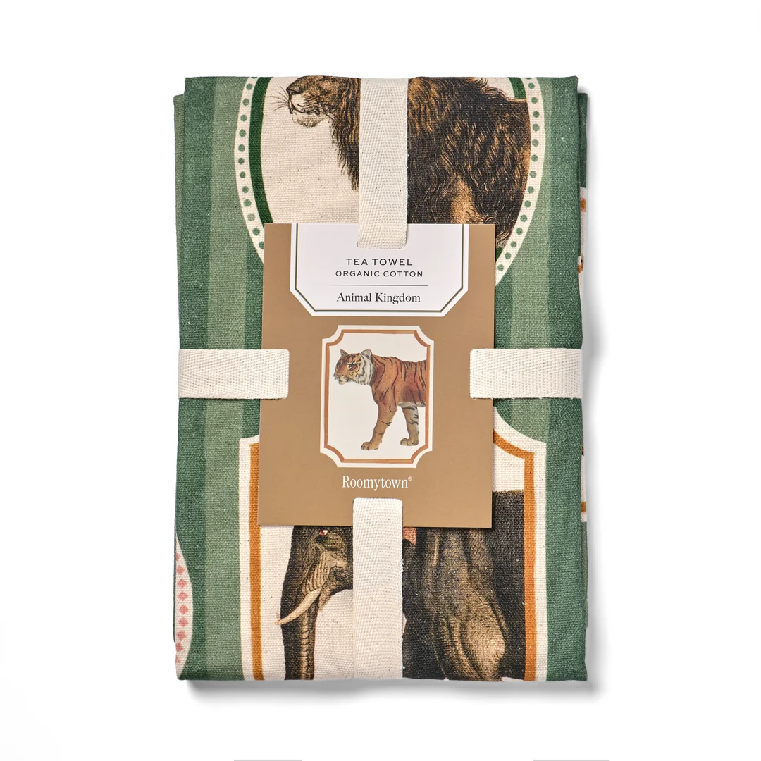 Organic Cotton Tea Towel - Animal Kingdom