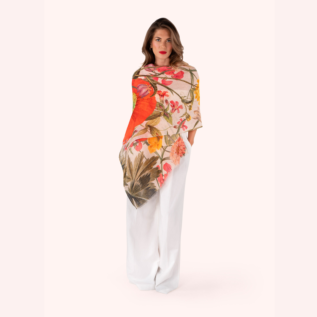 Linen/Cotton Printed Scarves