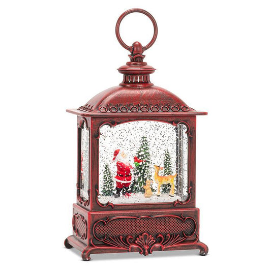 Glitter LED Lantern - Santa & Deer