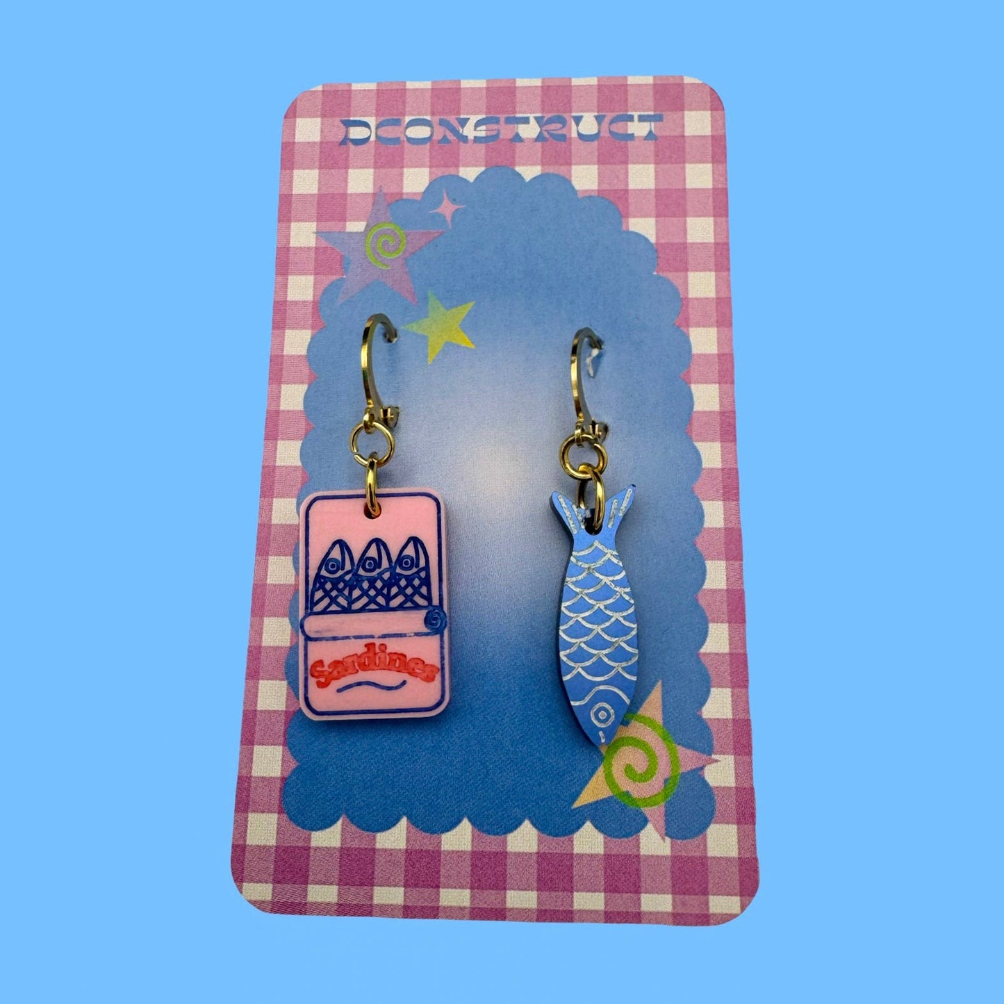 Sardine Charm Earrings