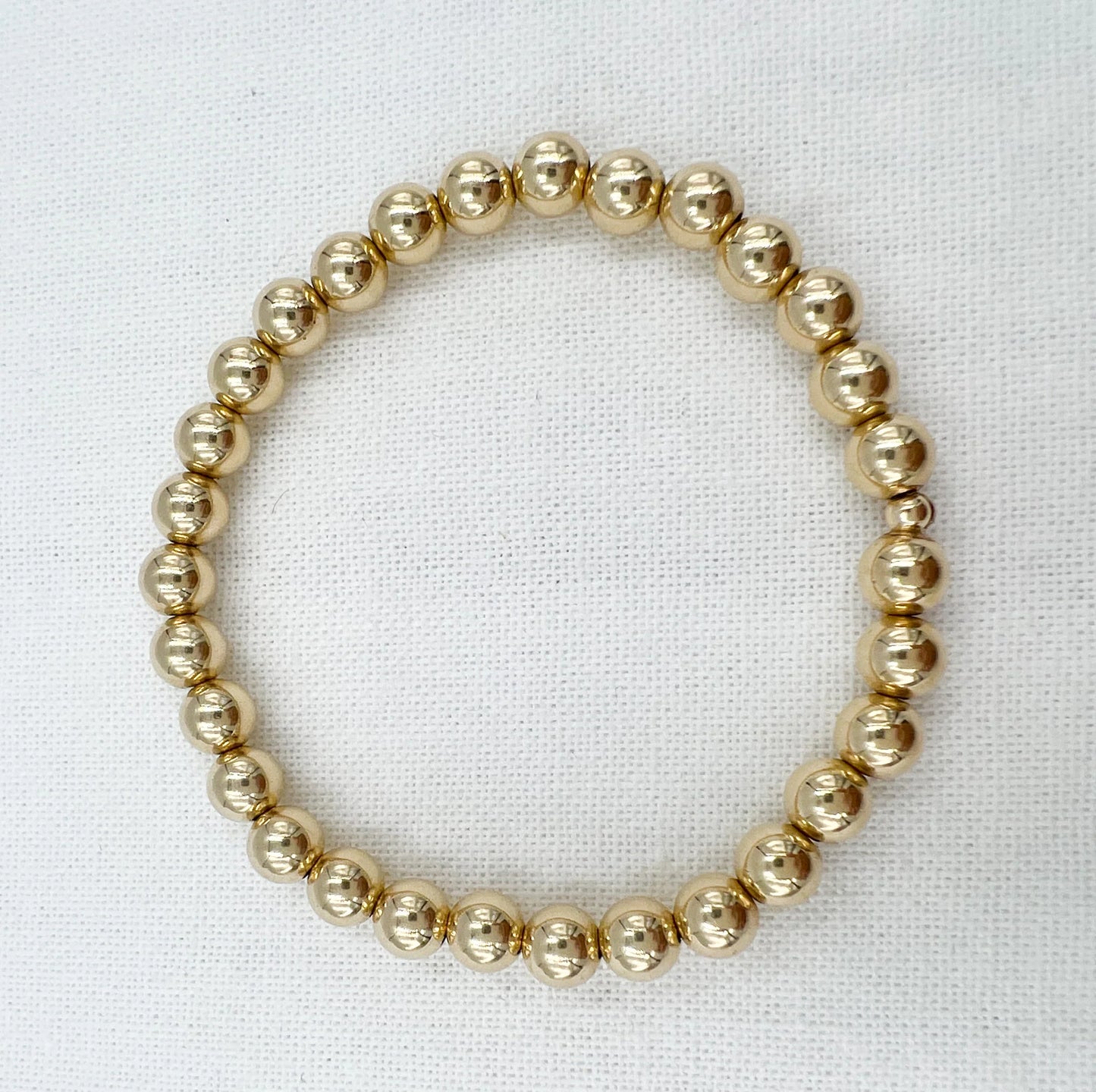 Gold Leave On Bracelet - 6mm