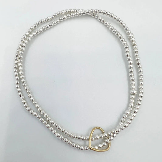 Silver Double Love Bracelet