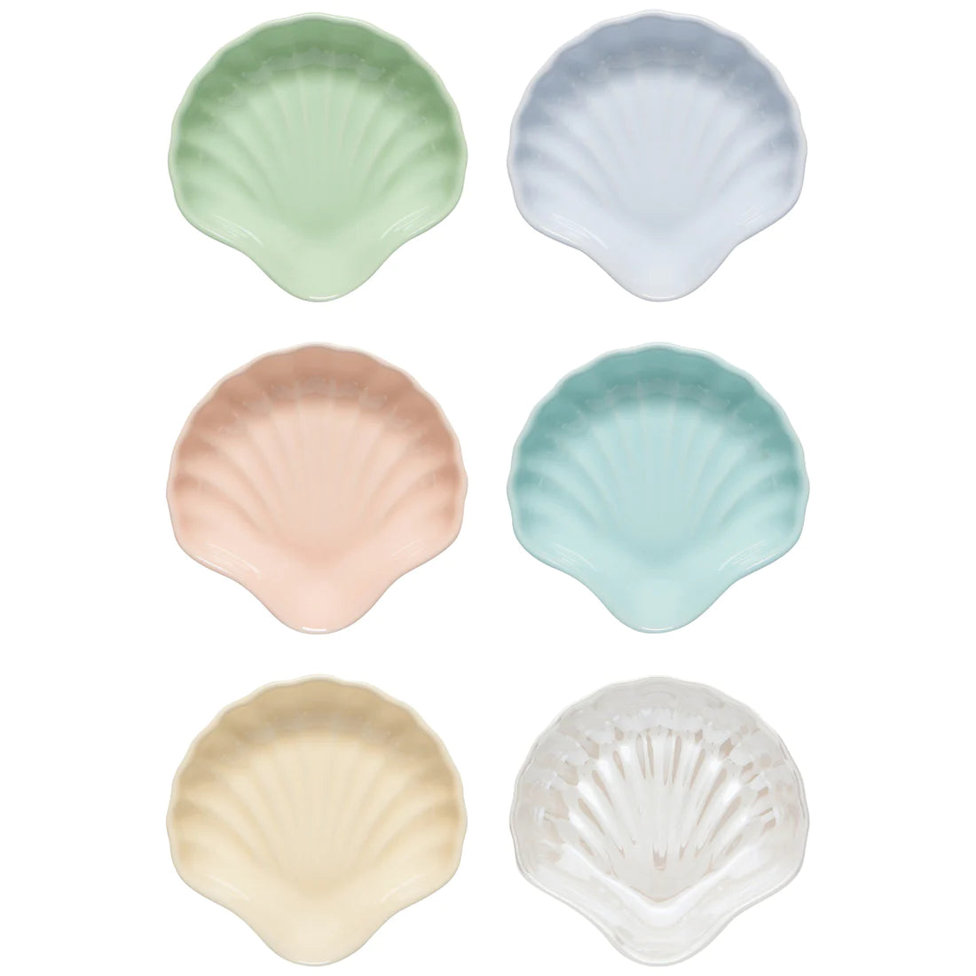 Seaside Shells Pinch Bowl Set of 6