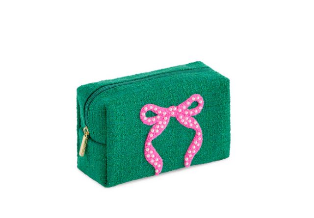 Mara Bow Small Zip Pouch - Green