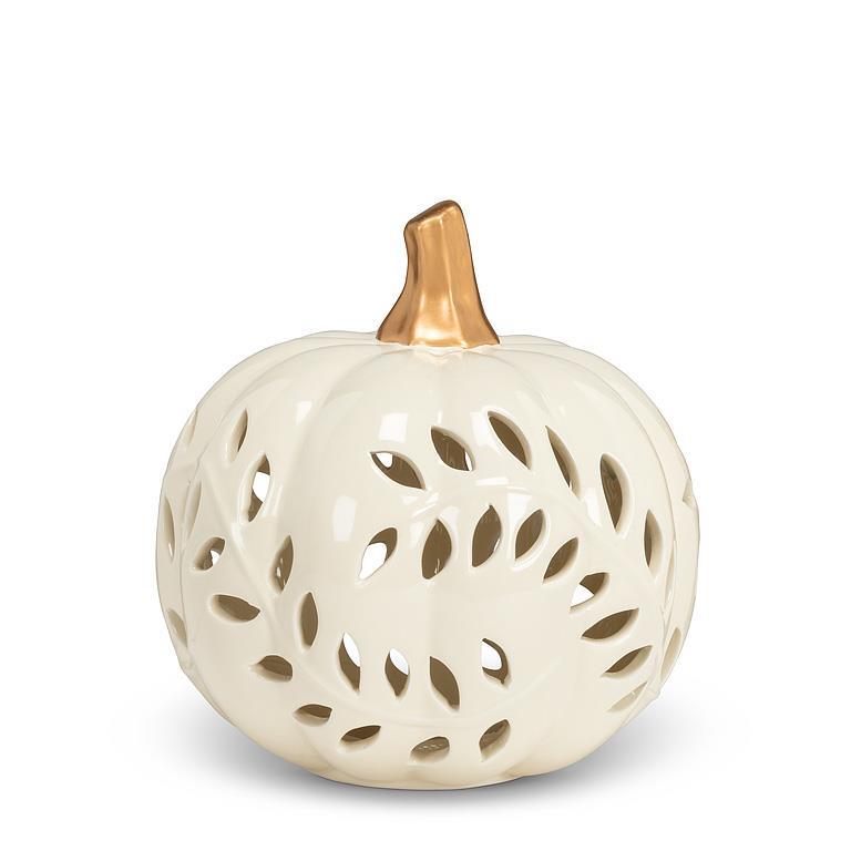 Ceramic Carved Out Pumpkin