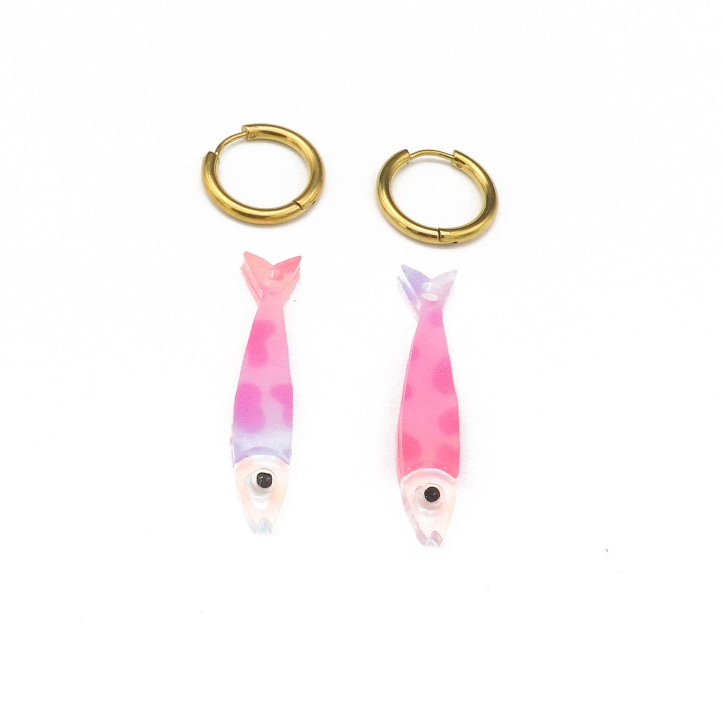 Small Sardine Hoop Earrings
