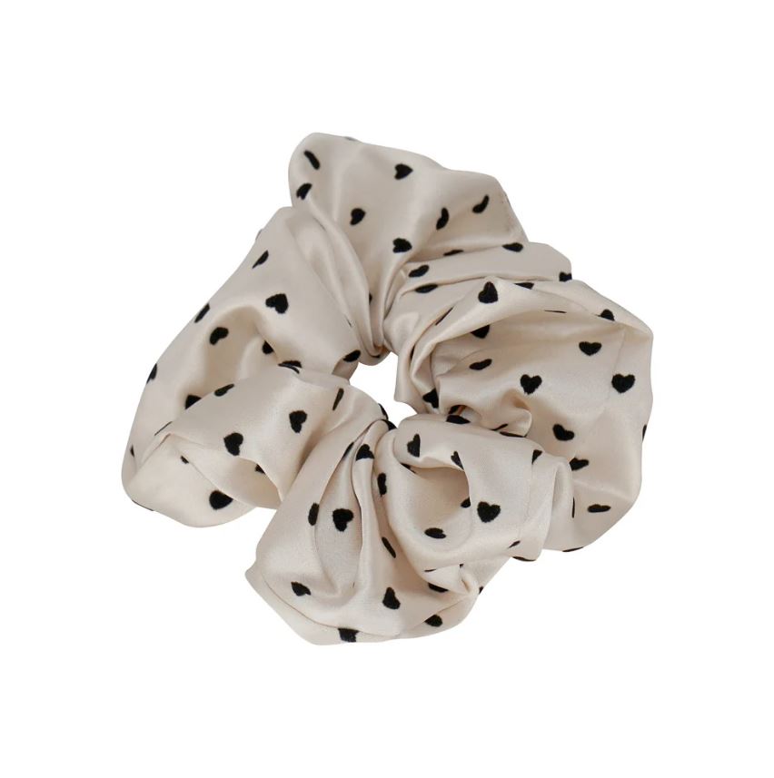 Satin Heart Scrunchies