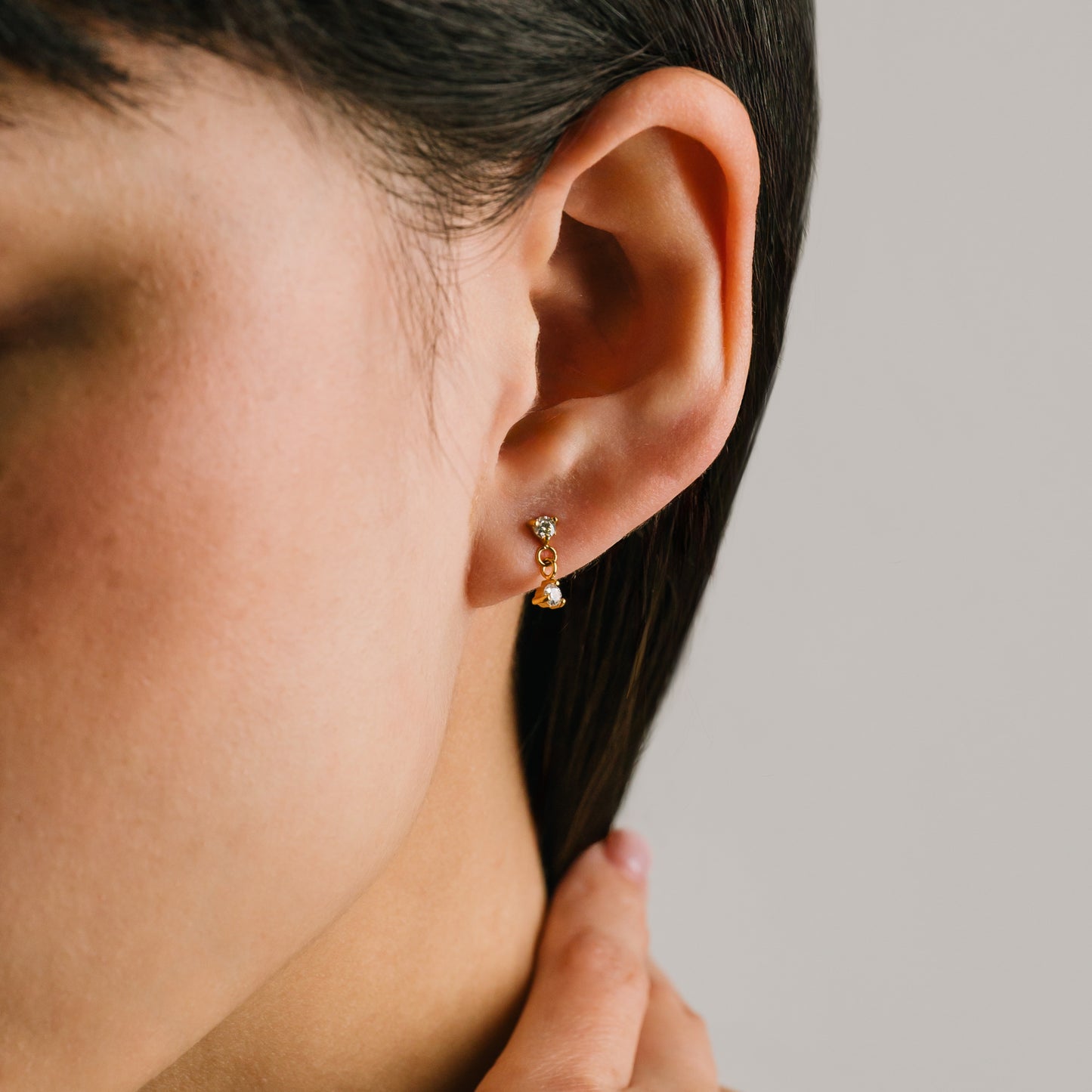 Sol Drop Stud Earrings