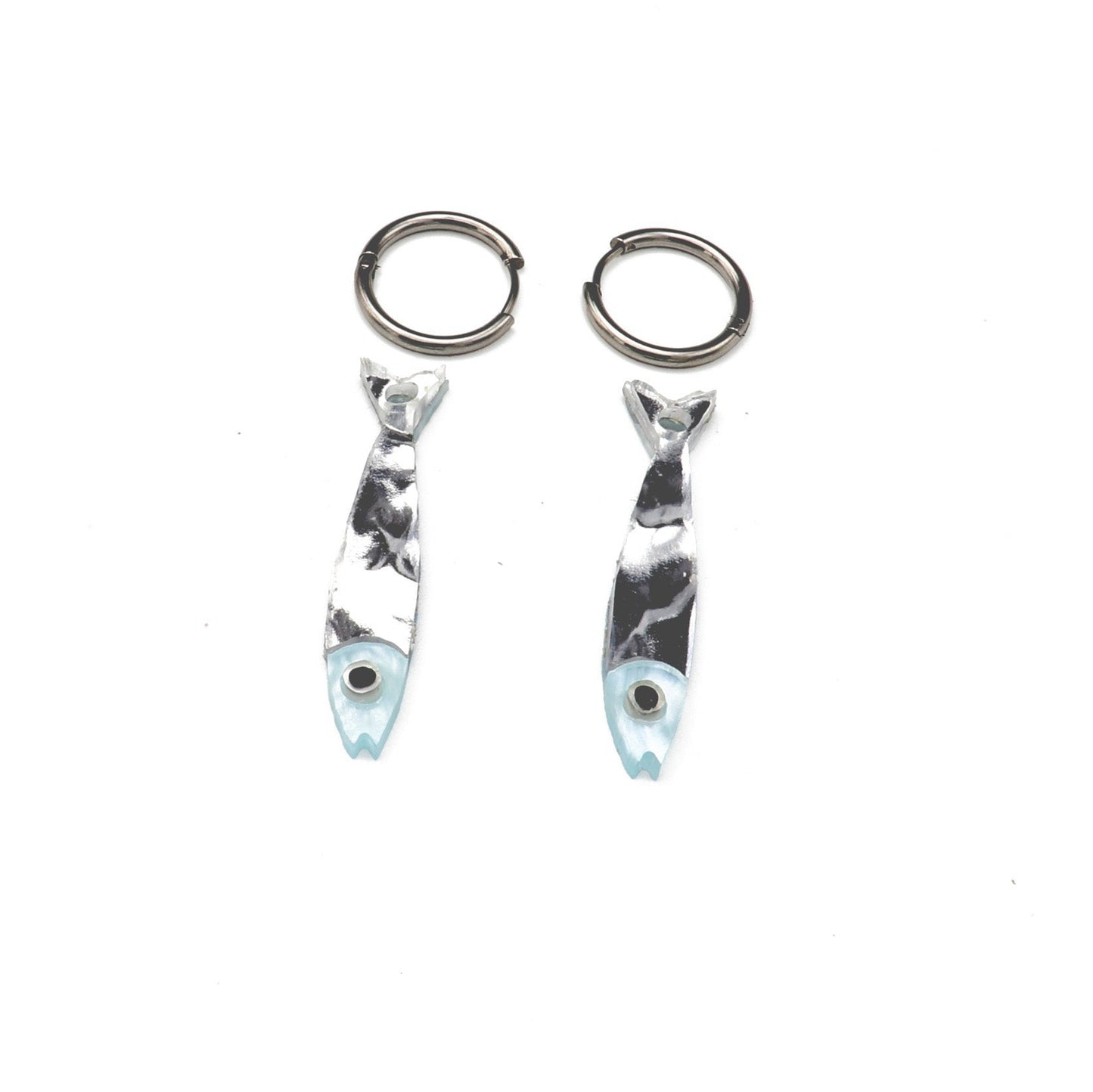Small Sardine Hoop Earrings