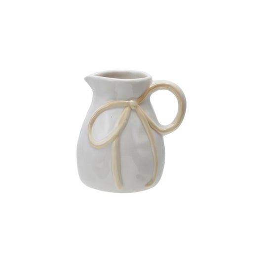 Stoneware Creamer with Bow
