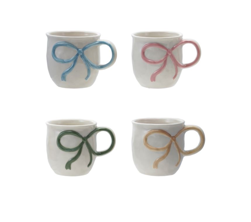 Stoneware Mug with Bow