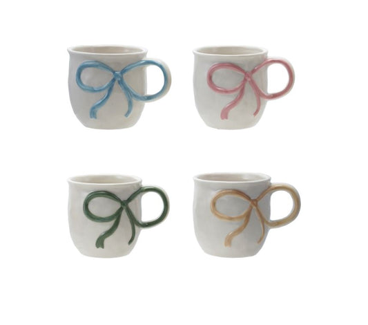 Stoneware Mug with Bow