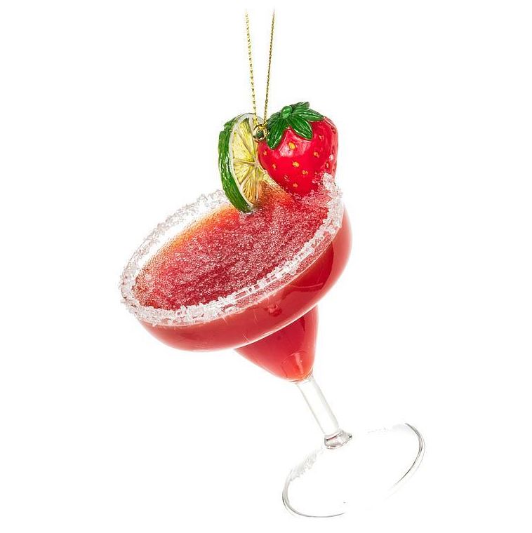 Strawberry Margarita Glass Ornament