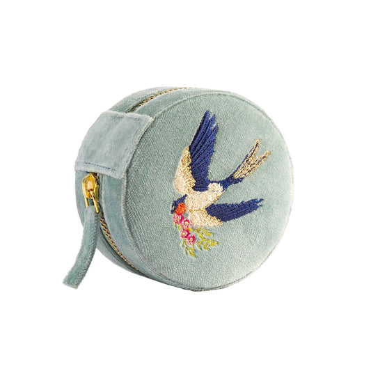 Velvet Embroidered Jewellery Box