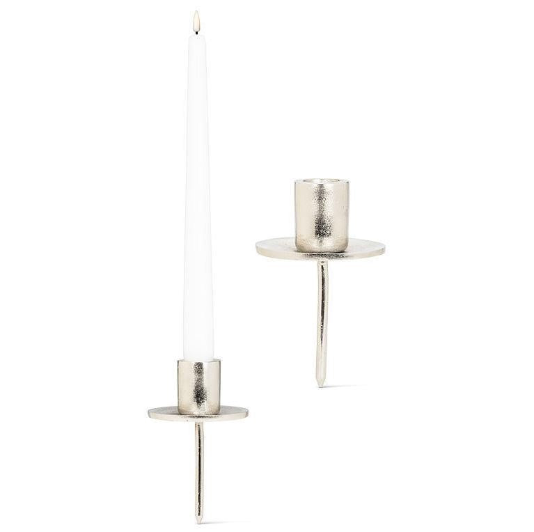 Taper Holder on Stake - Silver