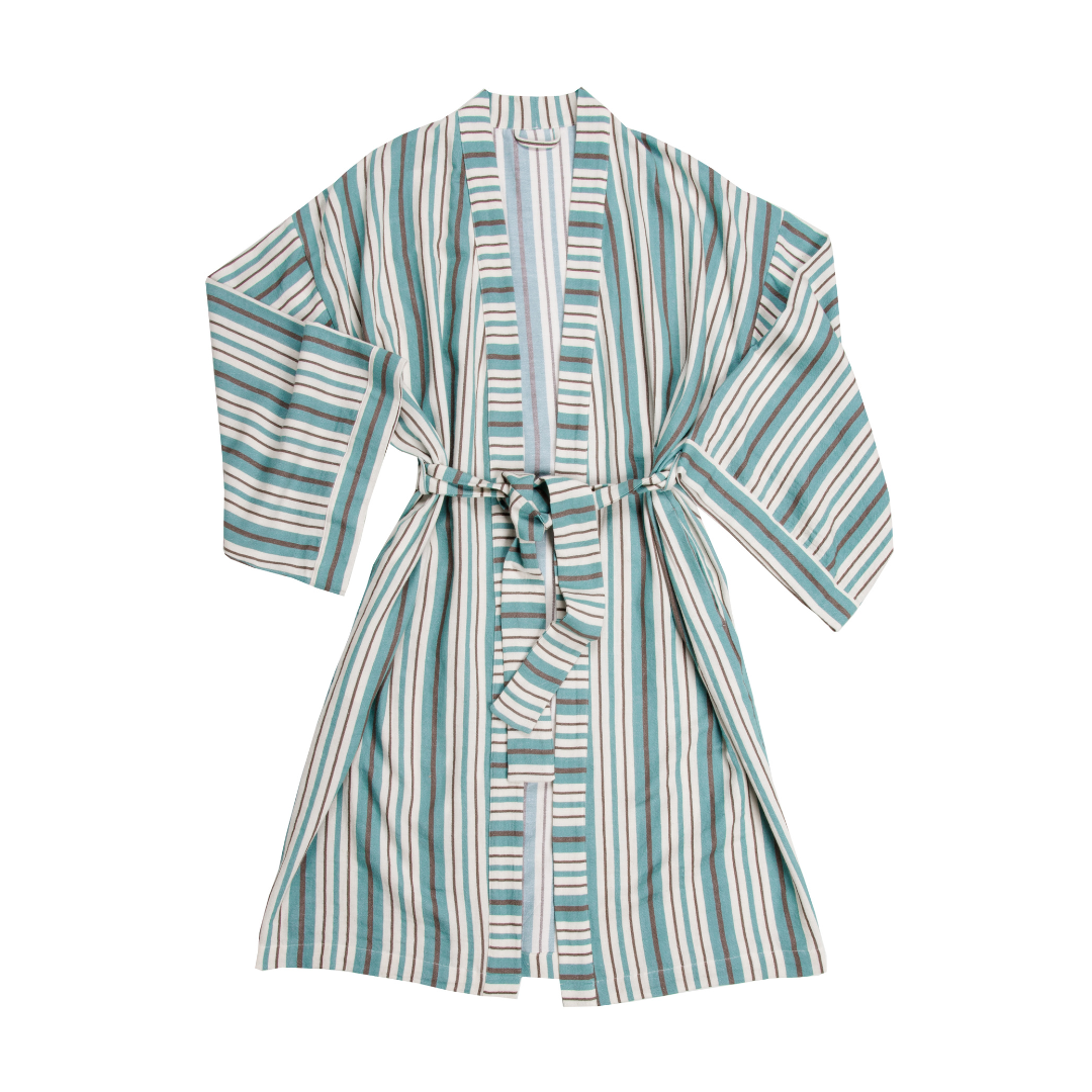 The Mistral Stripe Unisex Belted Robe