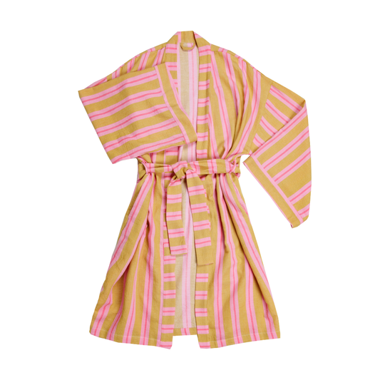 The Mistral Stripe Unisex Belted Robe