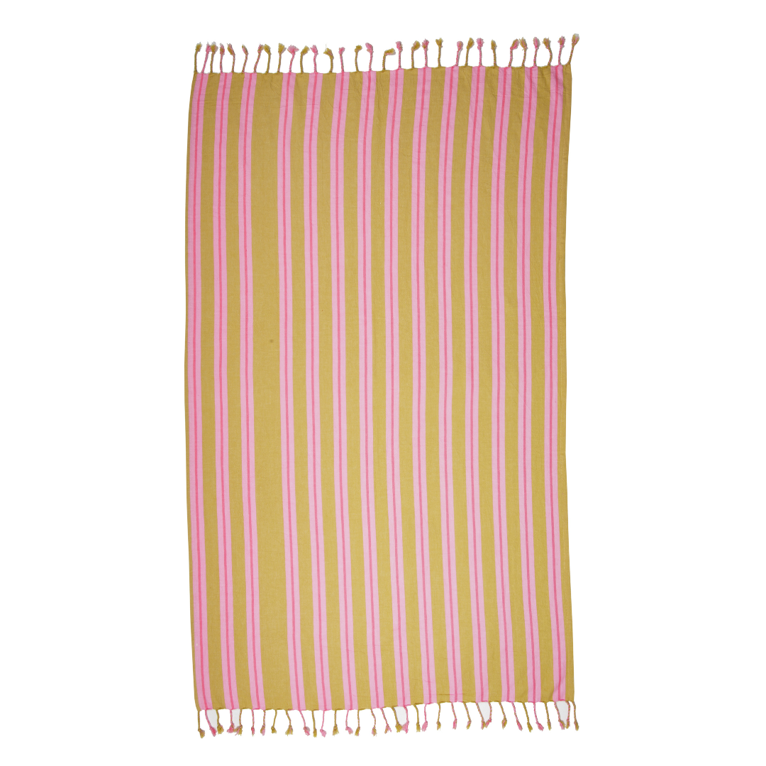 The Mistral Stripe Tassel Turkish Towel